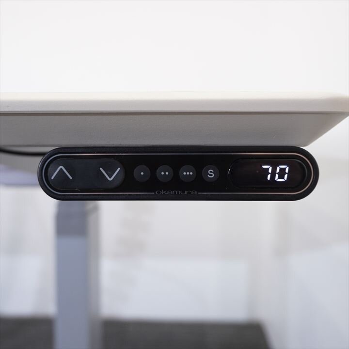 オカムラ スイフト 昇降ミーティングテーブル W2100 D1100 H700-1250