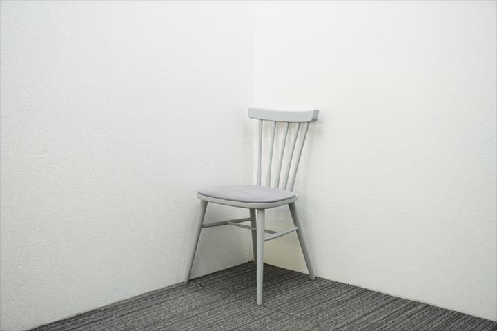 相合家具 イースティ 木製ダイニングチェア ライトグレー 会議