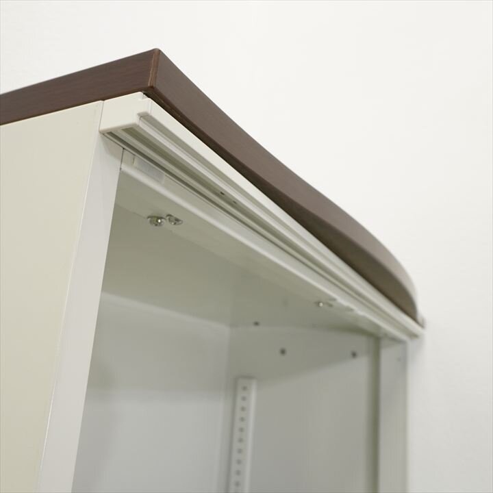 プラス XF オープン書庫 マホガニー天板付 W800 D400 H1120 ホワイト