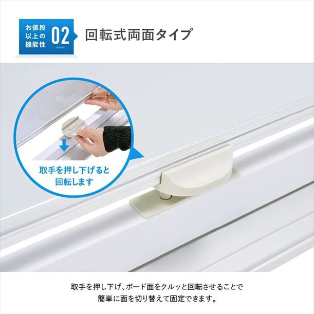 【新品／送料無料】脚付きホワイトボード 両面 無地 スチール WR-1890 W1885 D530 H1805